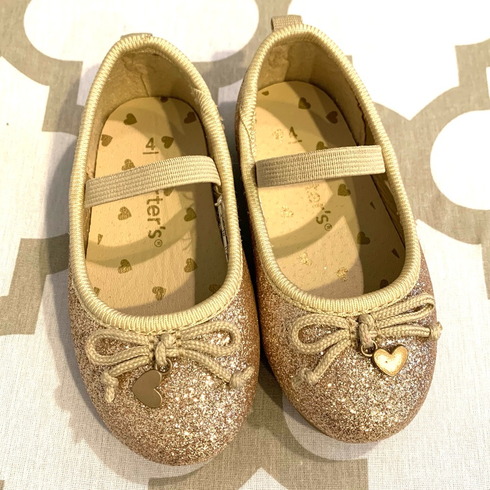 NWOT Carter’s Gold Shimmer Ballet Flats